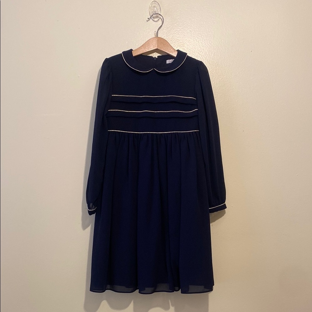 PATACHOU Elegant Navy Blue Kids Dress. Size 8